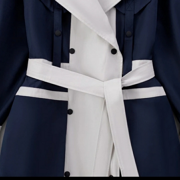 Bi-Color Windbraker Trench Coat - Picture 2 of 10